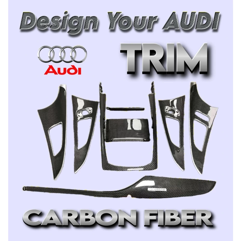 Audi A6 Limousine 4G C7 RS6  Gerçek Kuru Karbon Fiber İç Trim Seti-8 Parça
