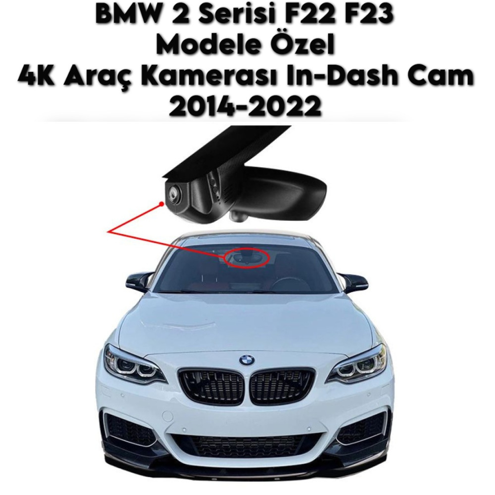 BMW 2 Serisi F22 F23 Modele Araca Özel 4K Araç Kamerası In-DashCam 2014 2015 2016 2017 2018 2019 2020 2021 2022