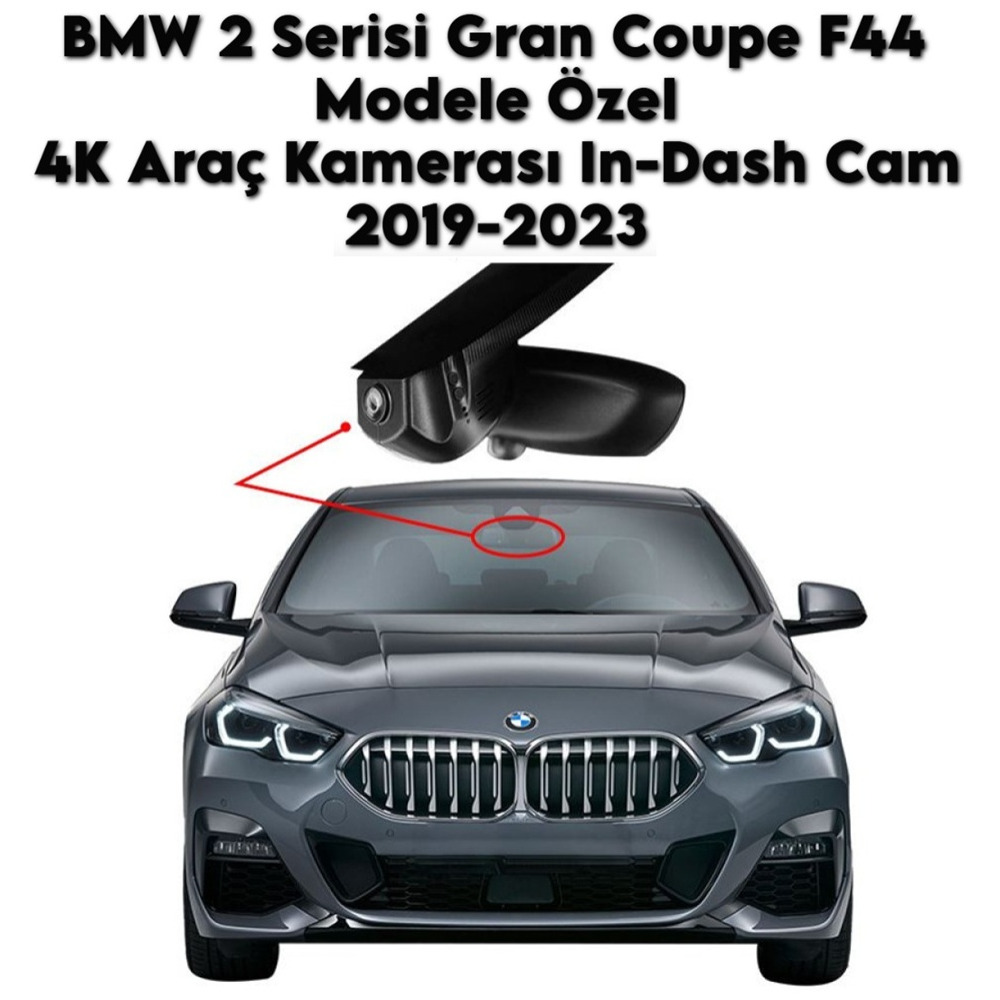 BMW 2 Serisi Gran Coupe F44 Modele Araca Özel 4K Araç Kamerası In-DashCam 2019 2020 2021 2022 2023