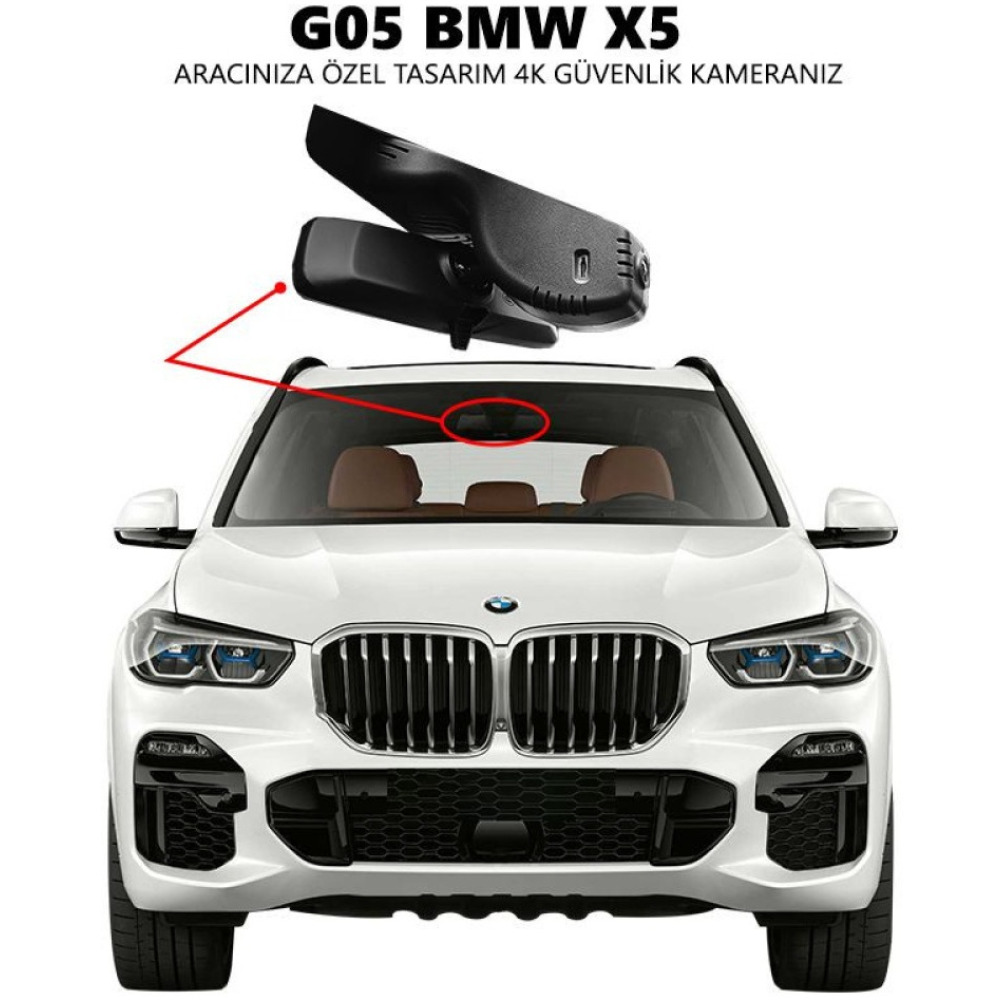BMW X5 G05 Modele Araca Özel OEM Dizayn 4K Araç Kamerası DashCam Model B 2018 2019 2020 2021 2022 2023 2024 2025