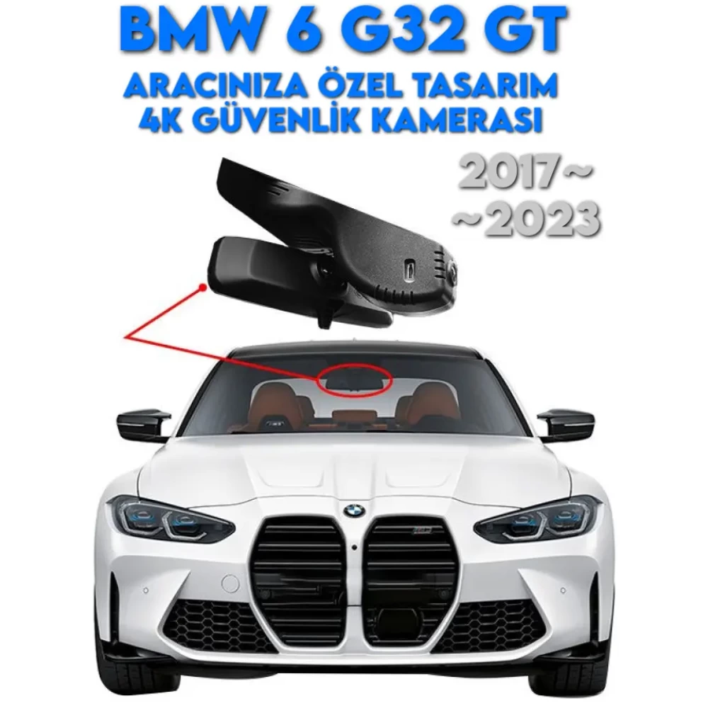 BMW 6 Serisi G32 GT Modele Araca Özel Oem Dizayn 4K Gizli Araç Kamerası INDASH-CAM 2017 2018 2019 2020 2021 2022 2023