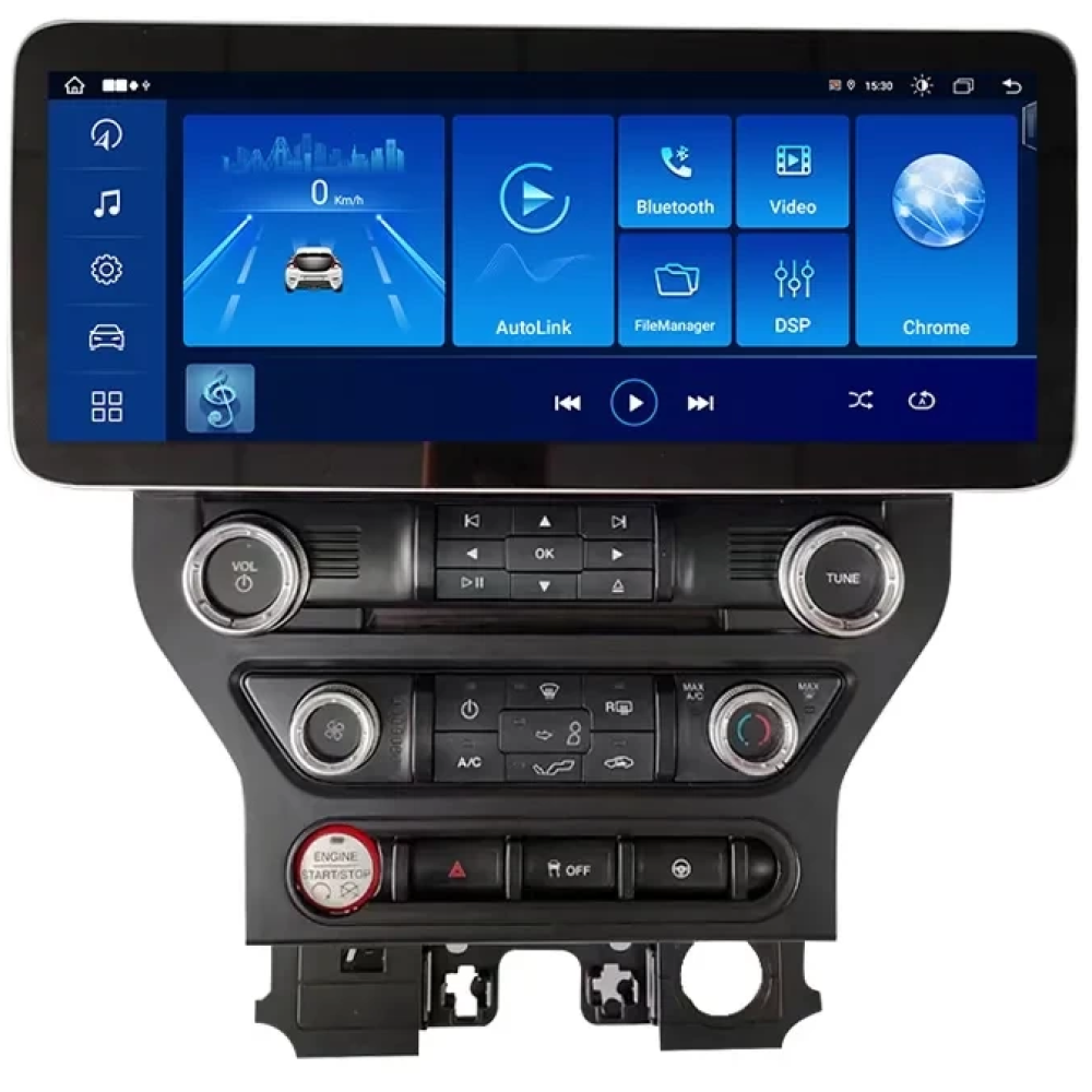 Ford Mustang 12.3 inç Tesla Tarzı Android Multimedya Ekran Navigasyon Sistemi 2015 2016 2017 2018 2019 2020