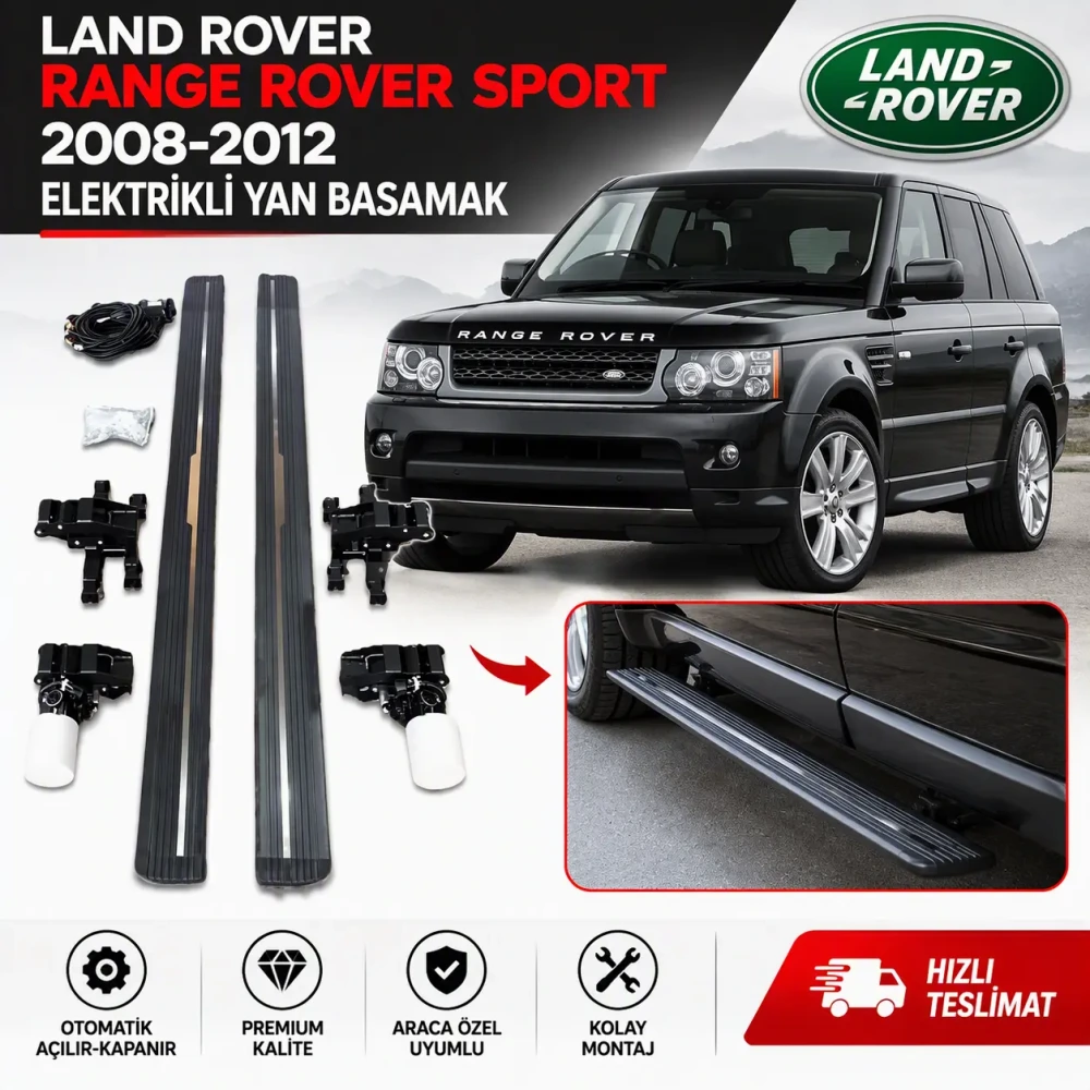 Range Rover Sport L320 Power Elektrikli Yan Basamak Otomatik Açılır Kapanır 2008 2009 2010 2011 2012