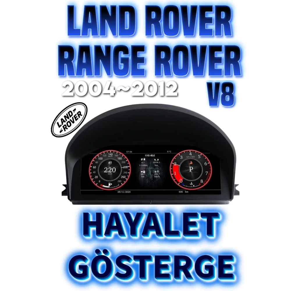 Land Rover Range Rover V8 Dijital Hayalet Ekran Hız Gösterge Paneli 2004 2005 2006 2007 2008 2009 2010 2011 2012