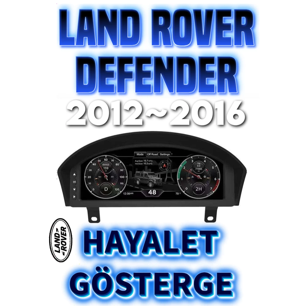 Land Rover Defender L316 Dijital Hayalet Ekran Hız Gösterge Paneli Virtual Cokpit 2012 2013 2014 2015 2016