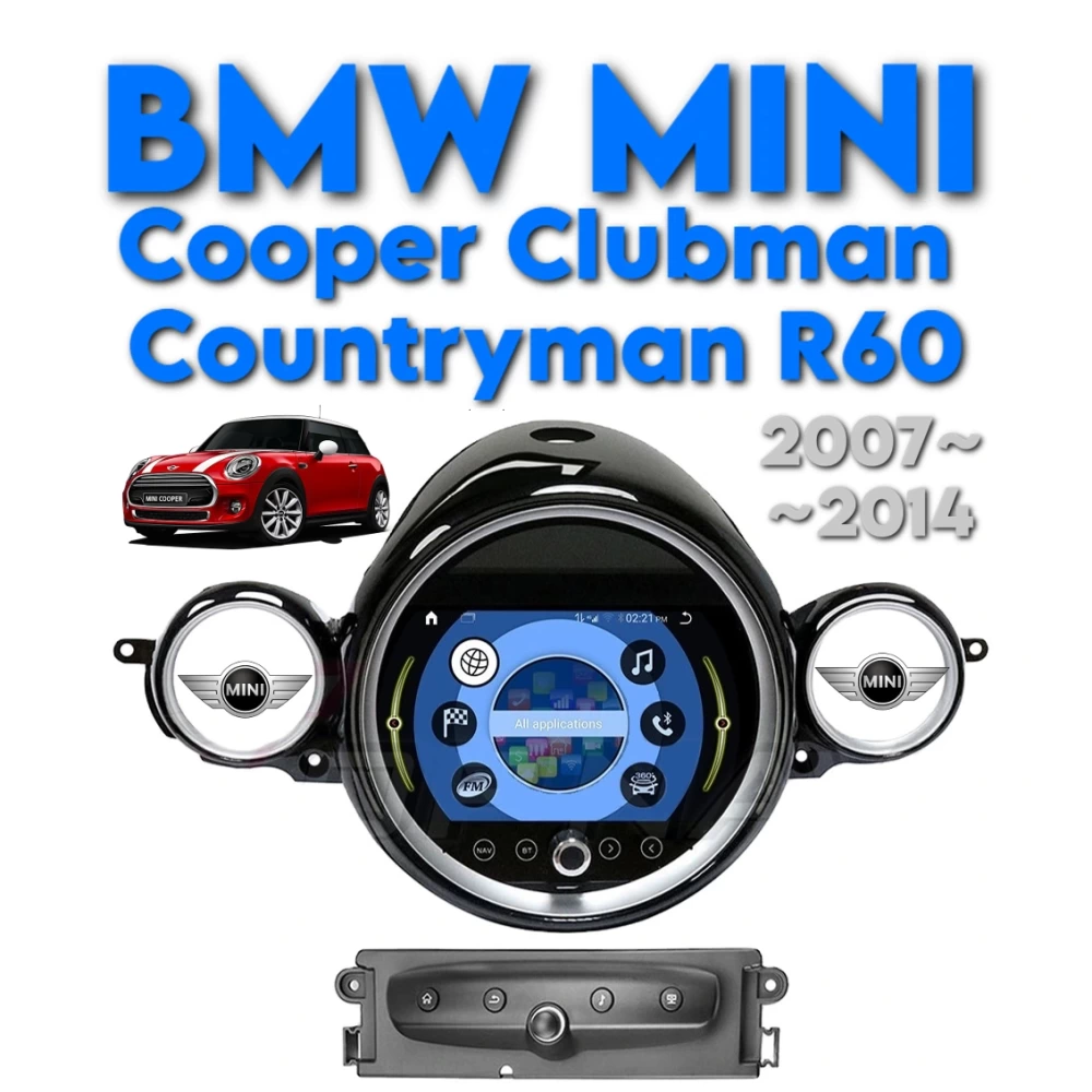 MINI Cooper Clubman Countryman R60 9 inç CarPlay Android GPS Navigasyon Multimedya Ekran 2007 2008 2009 2010 2011 2012 2013 2014