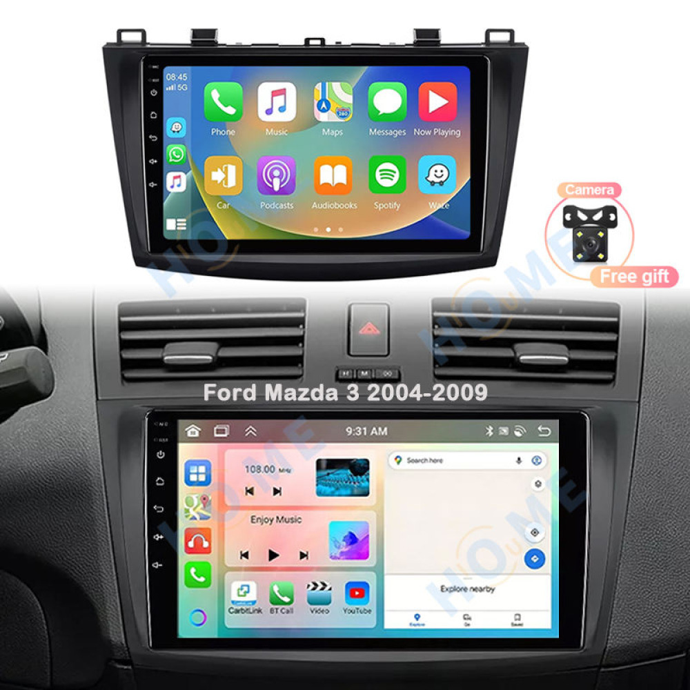Mazda 3 Android 14 - CarPlay - Android - GPS Navigasyon - Multimedya Ekran 2014-2009