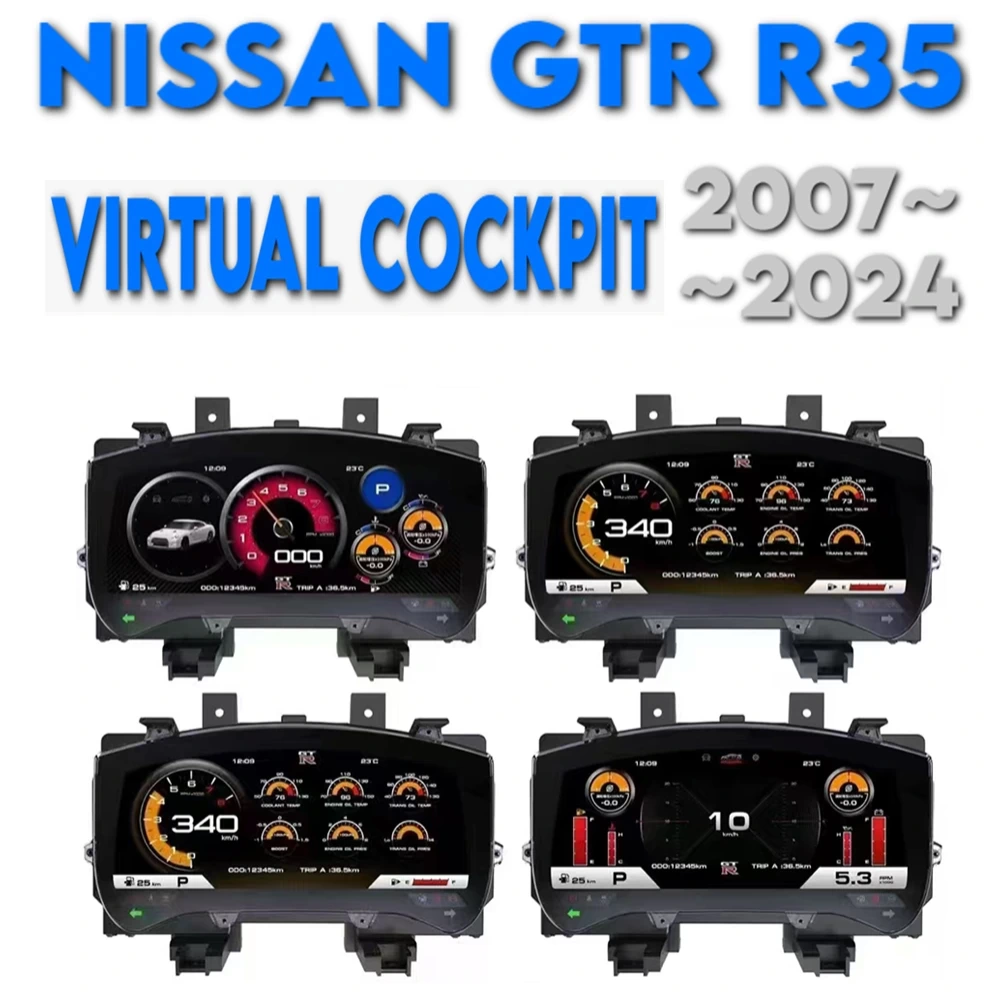 Nissan GTR R35 Dijital Hayalet Ekran Hız Gösterge Paneli 2007 2008 2009 2010 2011 2012 2013 2014 2015 2016 2017 2018 2019 2020 2021 2022 2023 2024