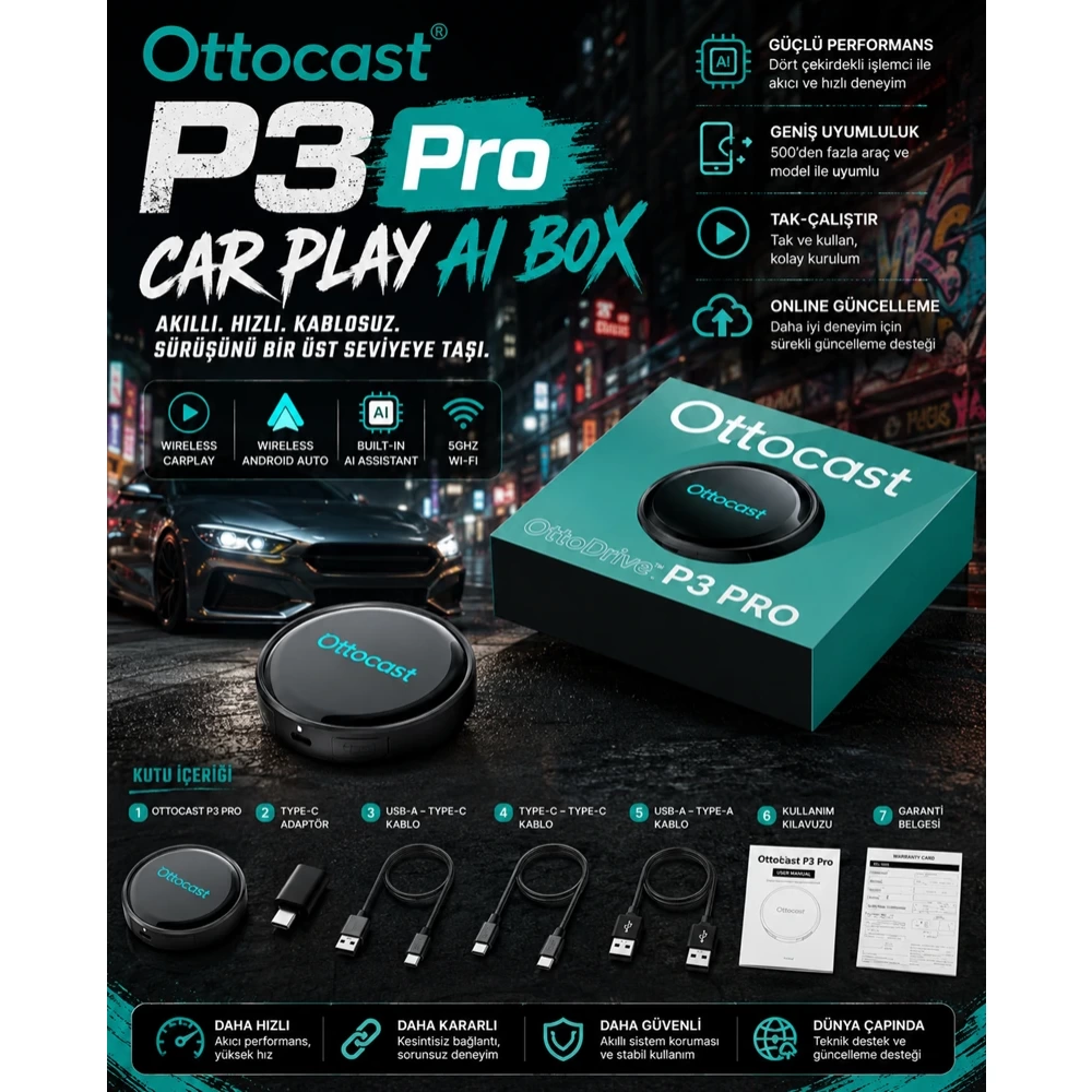 OttoAibox P3 Pro CarPlay AI Box