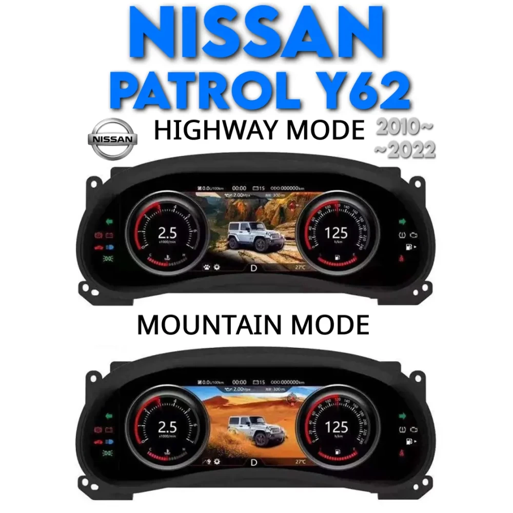 NISSAN PATROL Y62 Hız Gösterge Paneli Dijital LCD Hayalet Ekran 2010 2011 2012 2013 2014 2015 2016 2017 2018 2019 2020 2021 2022