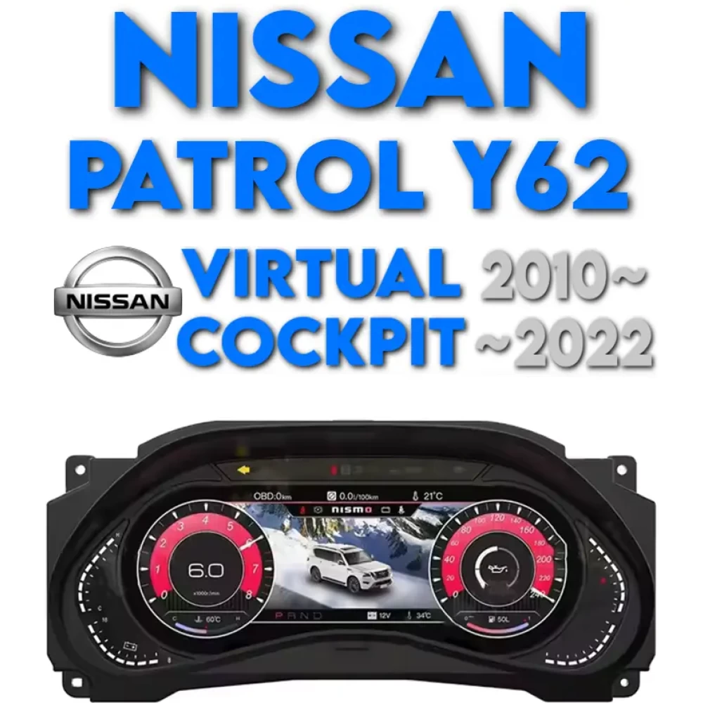 Nissan PATROL Y62 Dijital Hayalet Ekran Hız Gösterge Paneli 2010 2011 2012 2013 2014 2015 2016 2017 2018 2019 2020 2021 2022