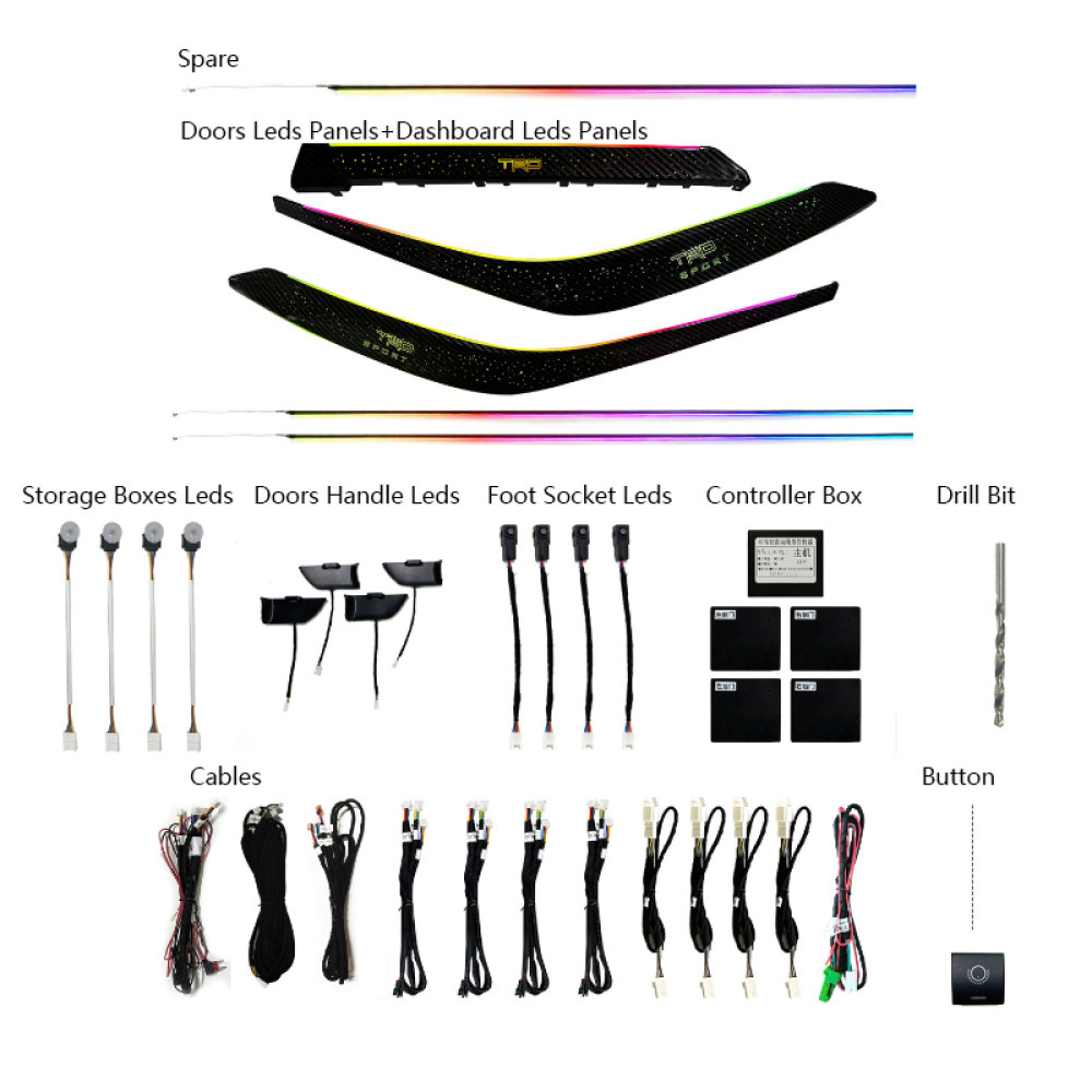 Toyata Corolla Araç İçi Ambiyans RGB Led Işık Atmosfer Aydınlatma 2019 2020 2021 2022 2023 2024