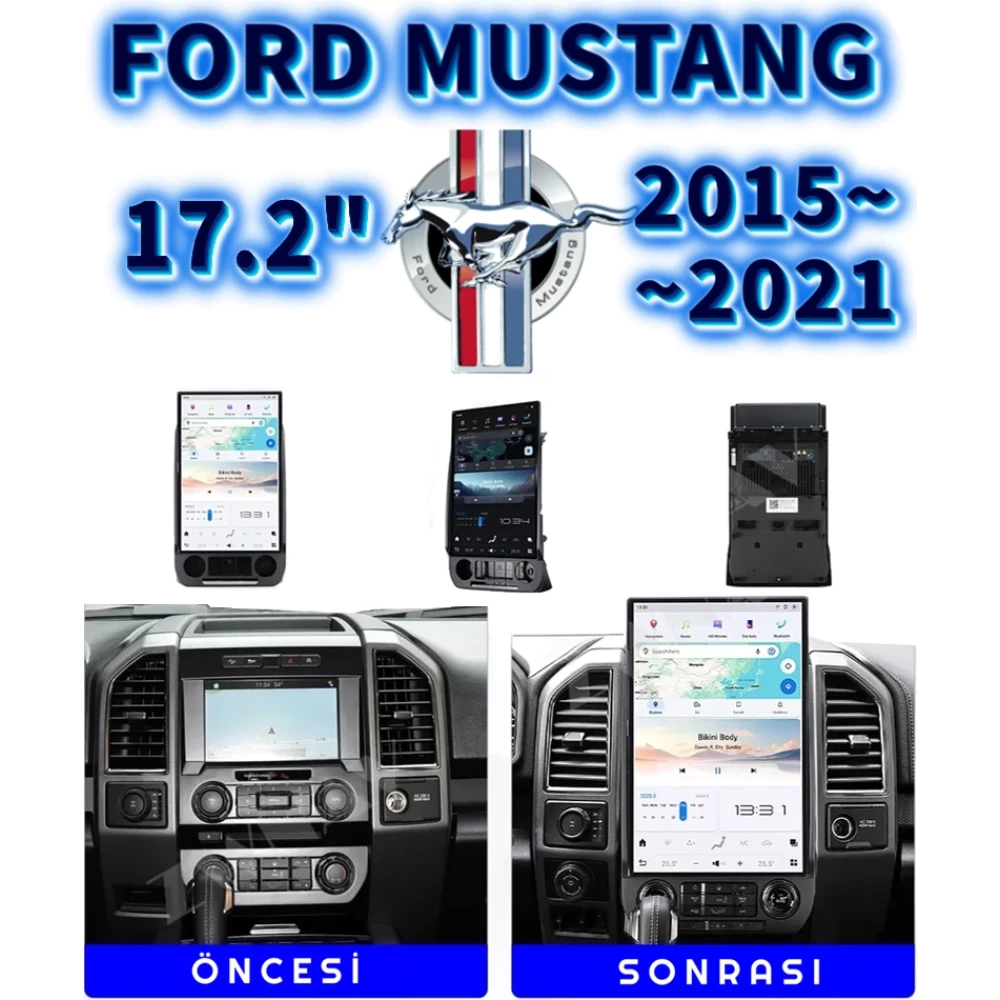 Ford F-150 17.2 inç Tesla Tarzı Dev Multimedya Ekran GPS Navigasyon Sistemi 2015 2016 2017 2018 2019 2020 2021