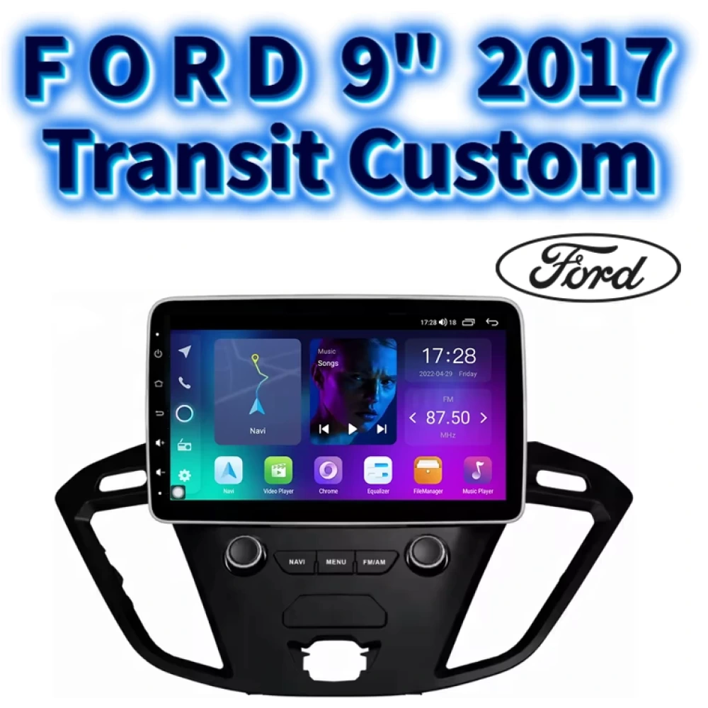 Ford Transit Custom 9 inç Android Auto Carplay Multimedya Ekran GPS Navigasyon Sistemi 2017