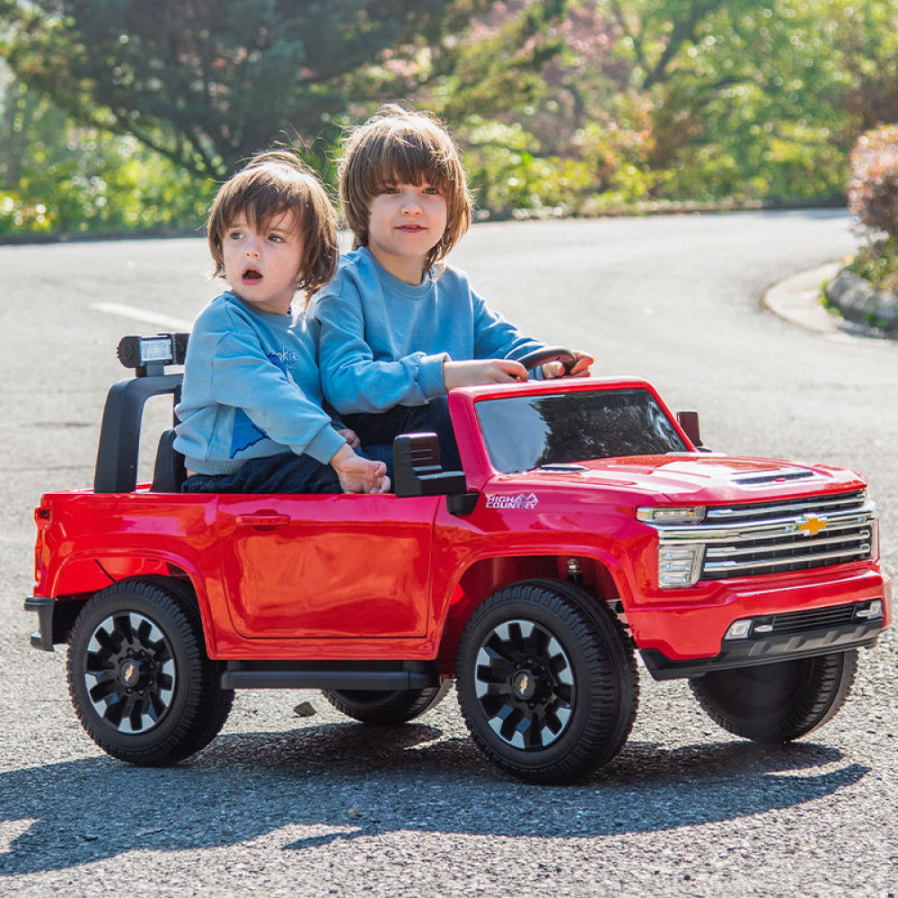 Silverado-HD 24V - Çift Kişilik, Dev Krom Izgaralı, 24V Güçlü ve Lisanslı Akülü Chevrolet