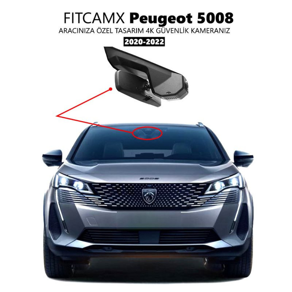 Peugeot 5008 Modele Özel 4K Araç Kamerası (2020-2023)