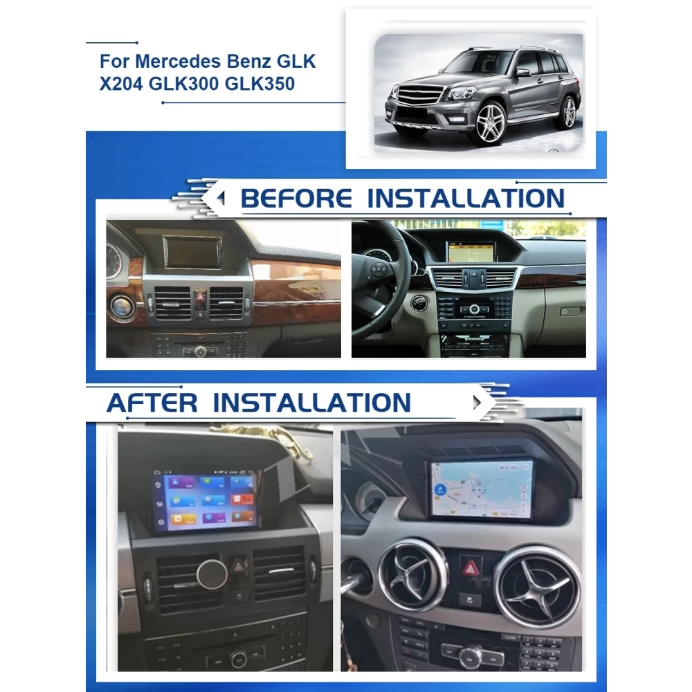Mercedes-Benz GLK-Serisi (X204) 2008-2012 Android 13.0 Profesyonel Multimedya Sistemi
