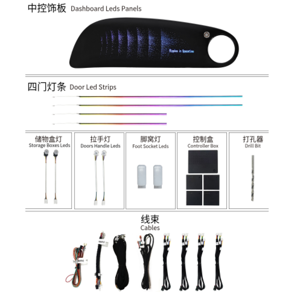  Bentley Continental Araç içi Atmosfer Ortam Ambiyans Led Aydınlatma Kiti