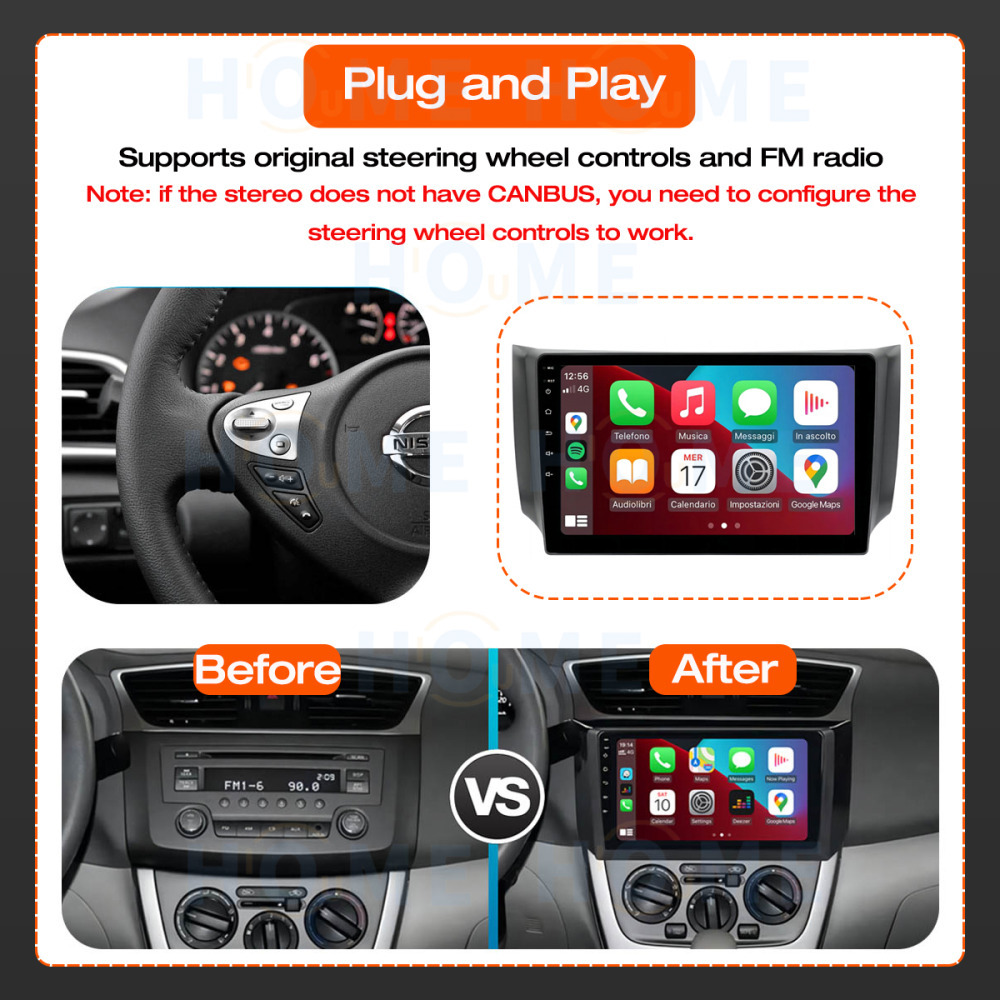 Nissan Sylphy B17 Sentra 12 9 inch Android 14 - CarPlay - Android - GPS Navigasyon - Multimedya Ekran 2013 - 2019