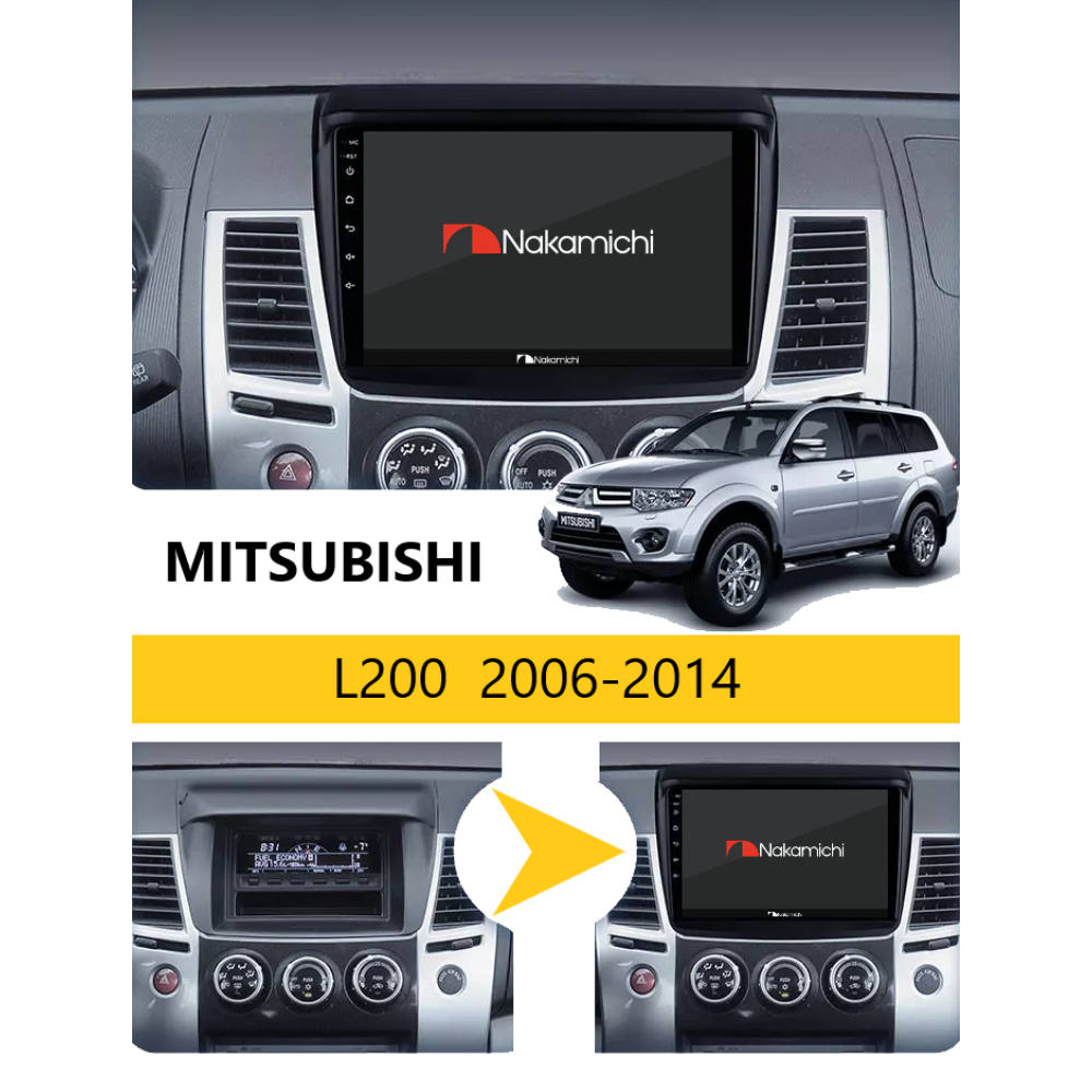 Mitsubishi L200 (2006-2014) | Android Multimedya Navigasyon Sistemi