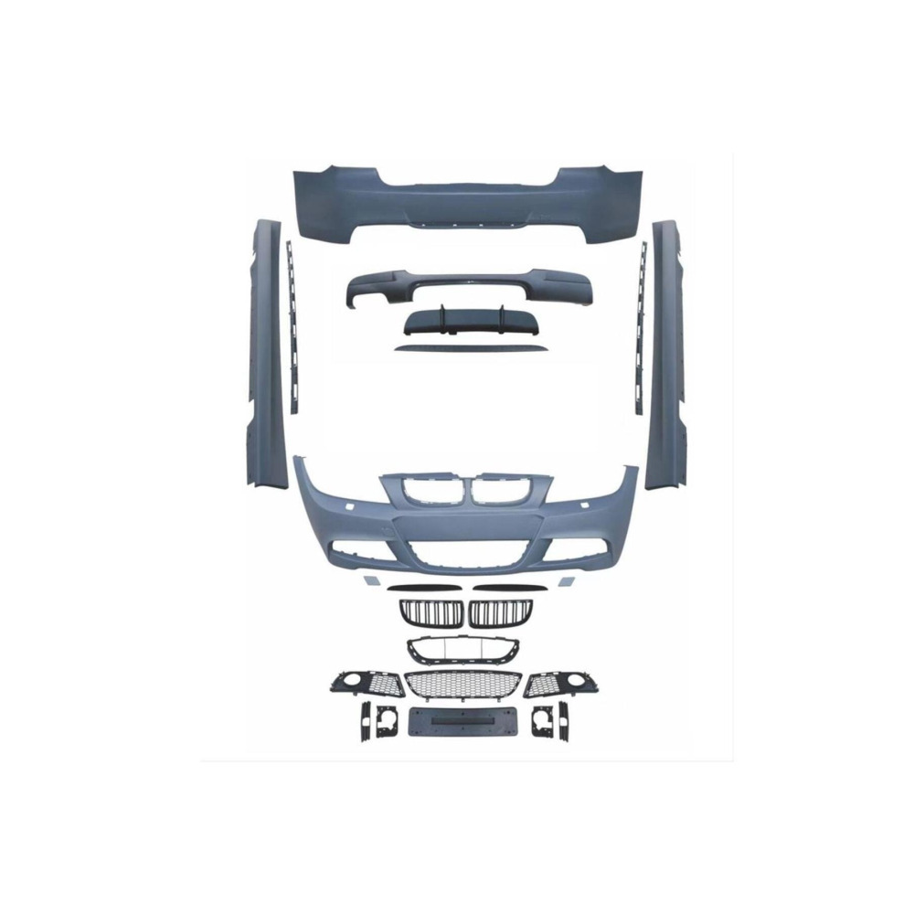  3 Serisi E90 2005-2008 İçin Uyumlu Lci M-Tech Body Kit (Ön-Arka-Yan-Panjur)