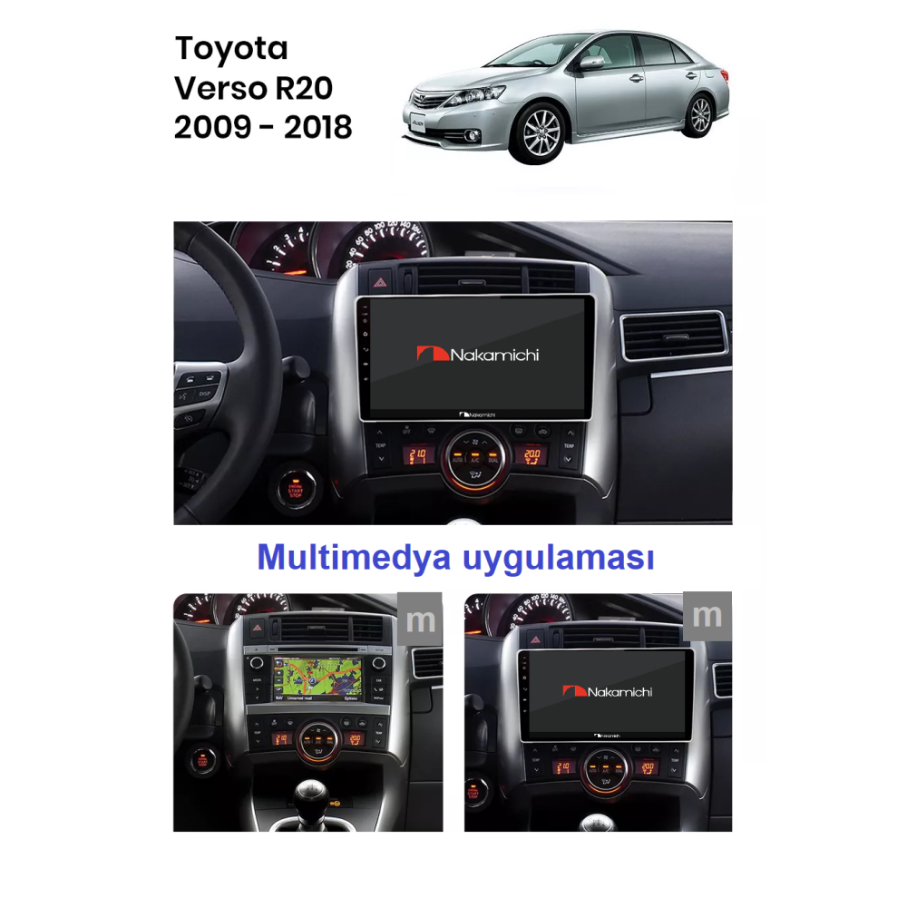 Toyota Verso (2009-2018) | Android Multimedya Navigasyon Sistemi