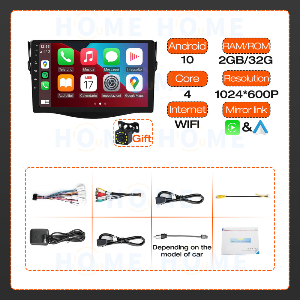 Toyota RAV4 Android 14 - CarPlay - Android - GPS Navigasyon - Multimedya Ekran 2006 - 2014