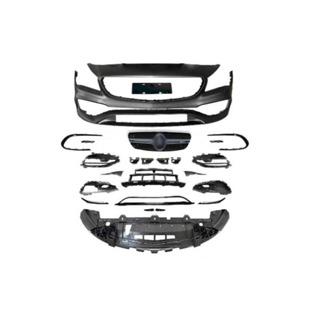 Mercedes W117 İçin Uyumlu CLA 45 Ön Tampon ve Panjur Seti 13-18