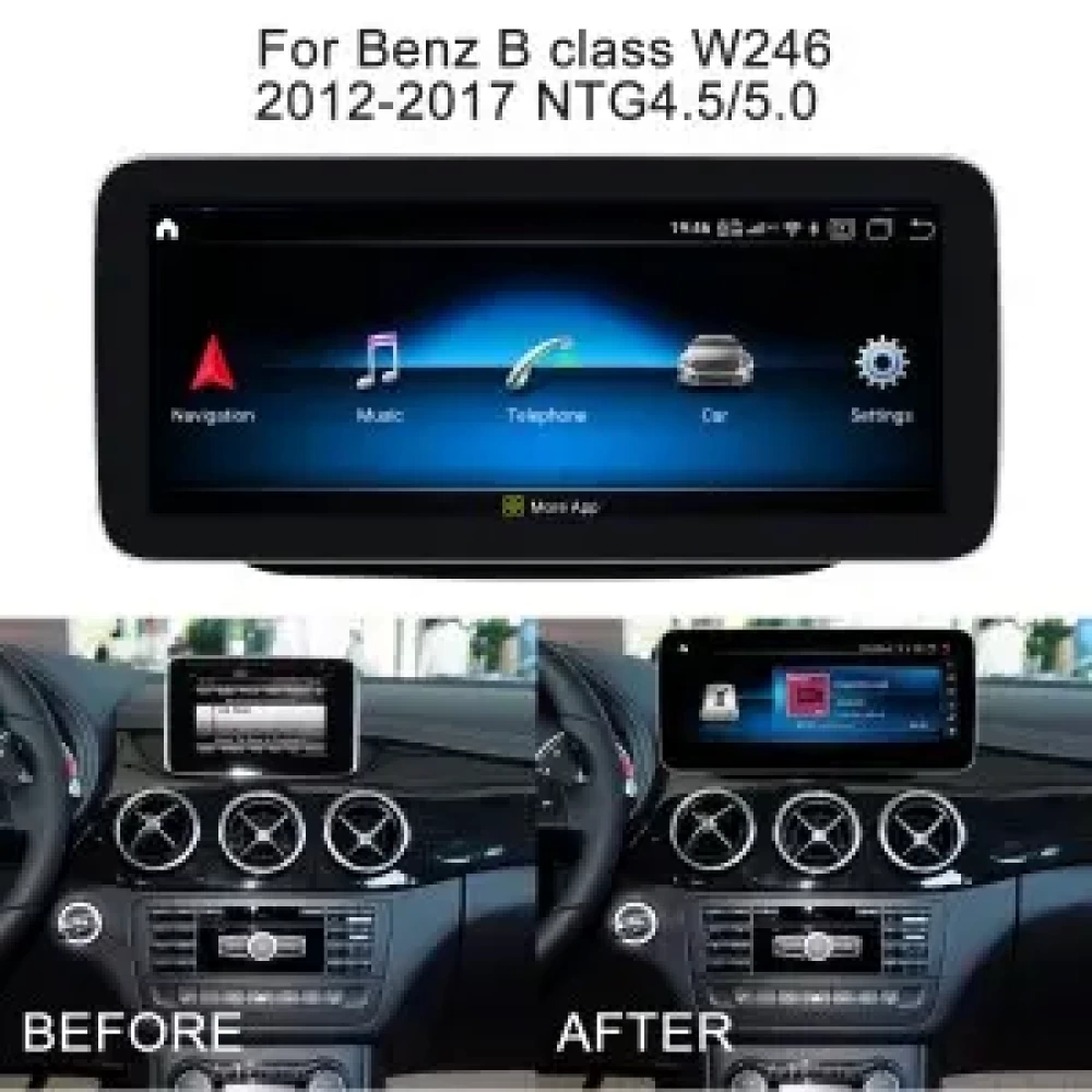 Mercedes Benz B class W246 12.3 inch - CarPlay - Android - GPS Navigasyon - Multimedya Ekran 2012-2017