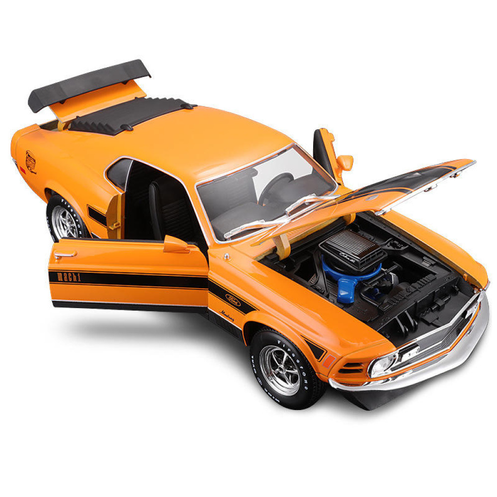 Maisto 1/18 1970 Ford Mustang Mach 1 Diecast Saf Amerikan Kasının ve Pist Ruhunun Efsanesi
