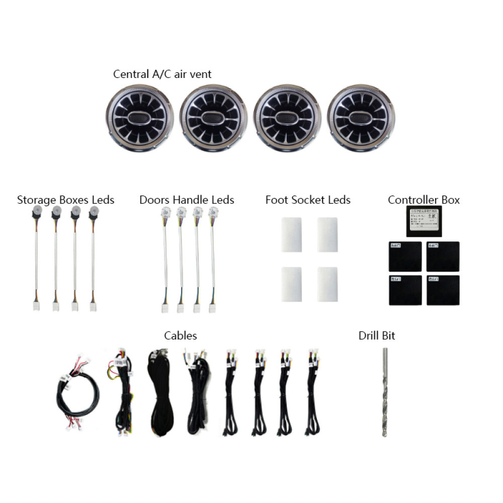 Jeep Wrangler Araç İçi Ambiyans Led Aydınlatma 2014 2015 2016 2017