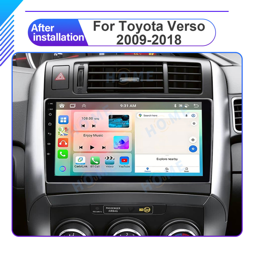 Toyota Verso Android 14 - CarPlay - Android - GPS Navigasyon - Multimedya Ekran 2009-2018
