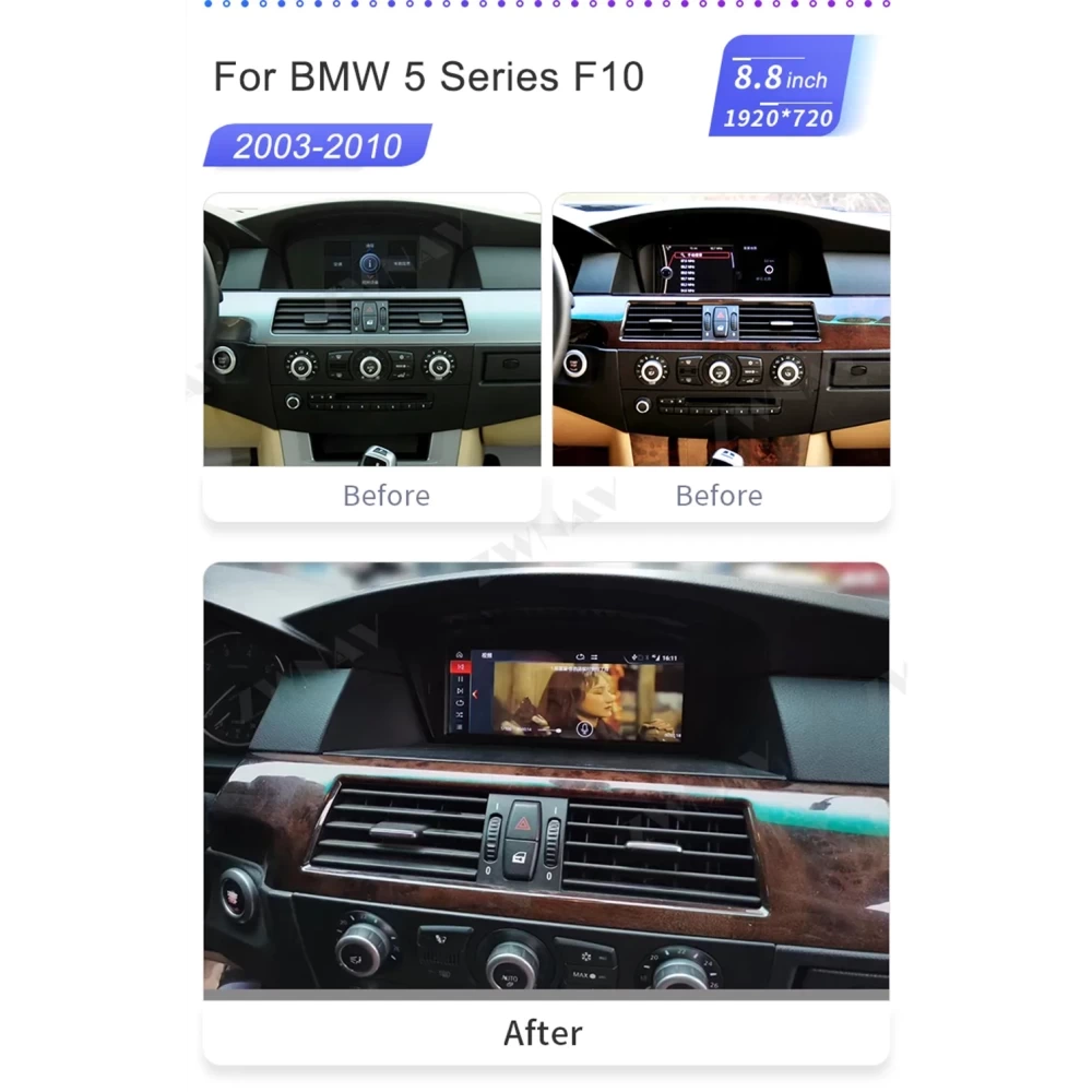 BMW 5 Serisi (F07, F10, F11) ve X5/X6 (E70, E71) Android Multimedya Sistemi