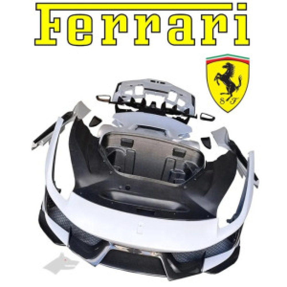 GrayWolf Pista Dry Carbon Fiber Bumper Body Kit | Ferrari 488 GTB Prereg Carbon Fiber Tuning Body Kit | Ferrari 488 2015-2019