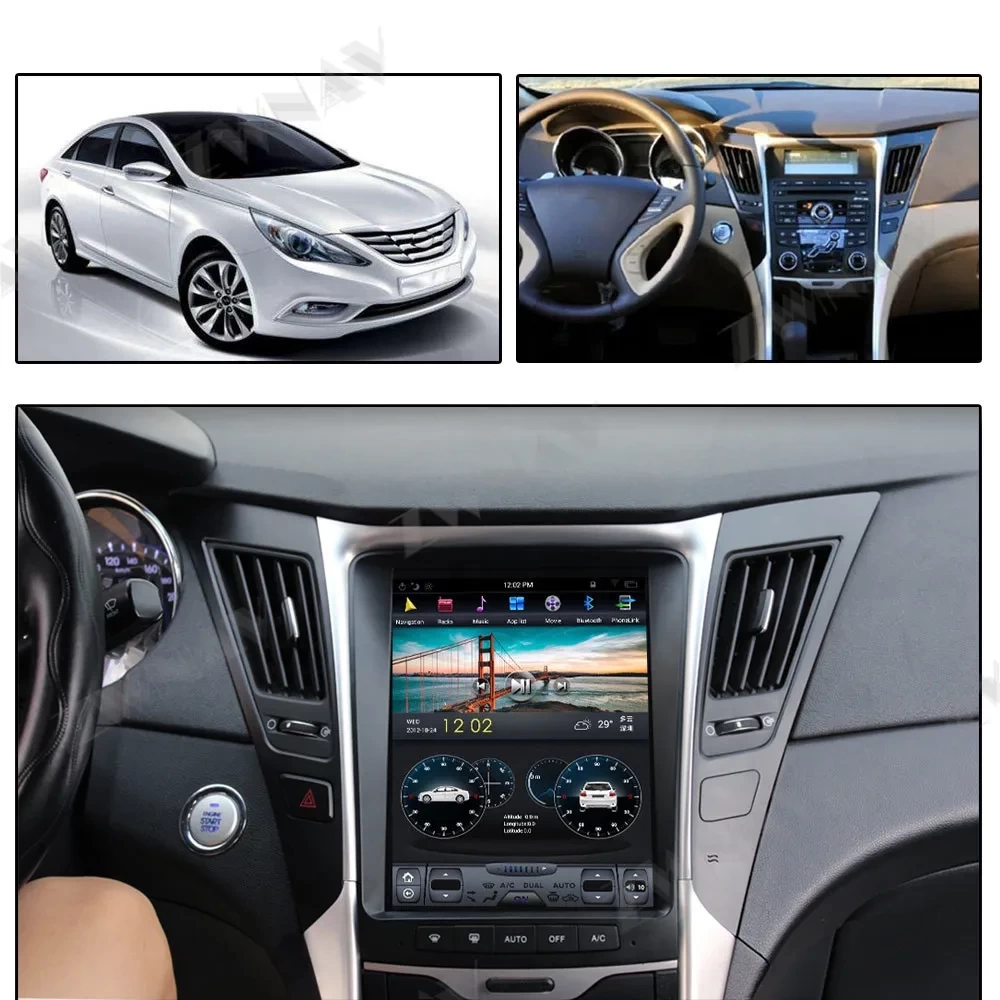 Hyundai Sonata 8 (2011-2015) Tesla Stil Dikey Ekran Multimedya ve Navigasyon Sistemi