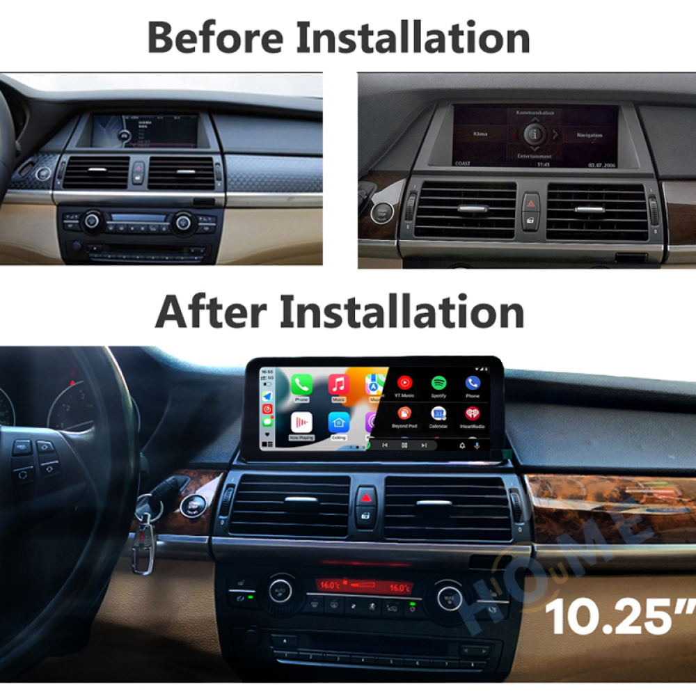 BMW X5 E70 F15 / X6 E71 F16 10.25 inch Android 13 - CarPlay - Android - GPS Navigasyon - Multimedya NBT Ekran 2007-2017
