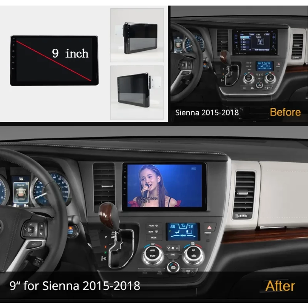 Toyota Sienna (2015-2018) Android Multimedya ve Navigasyon Sistemi