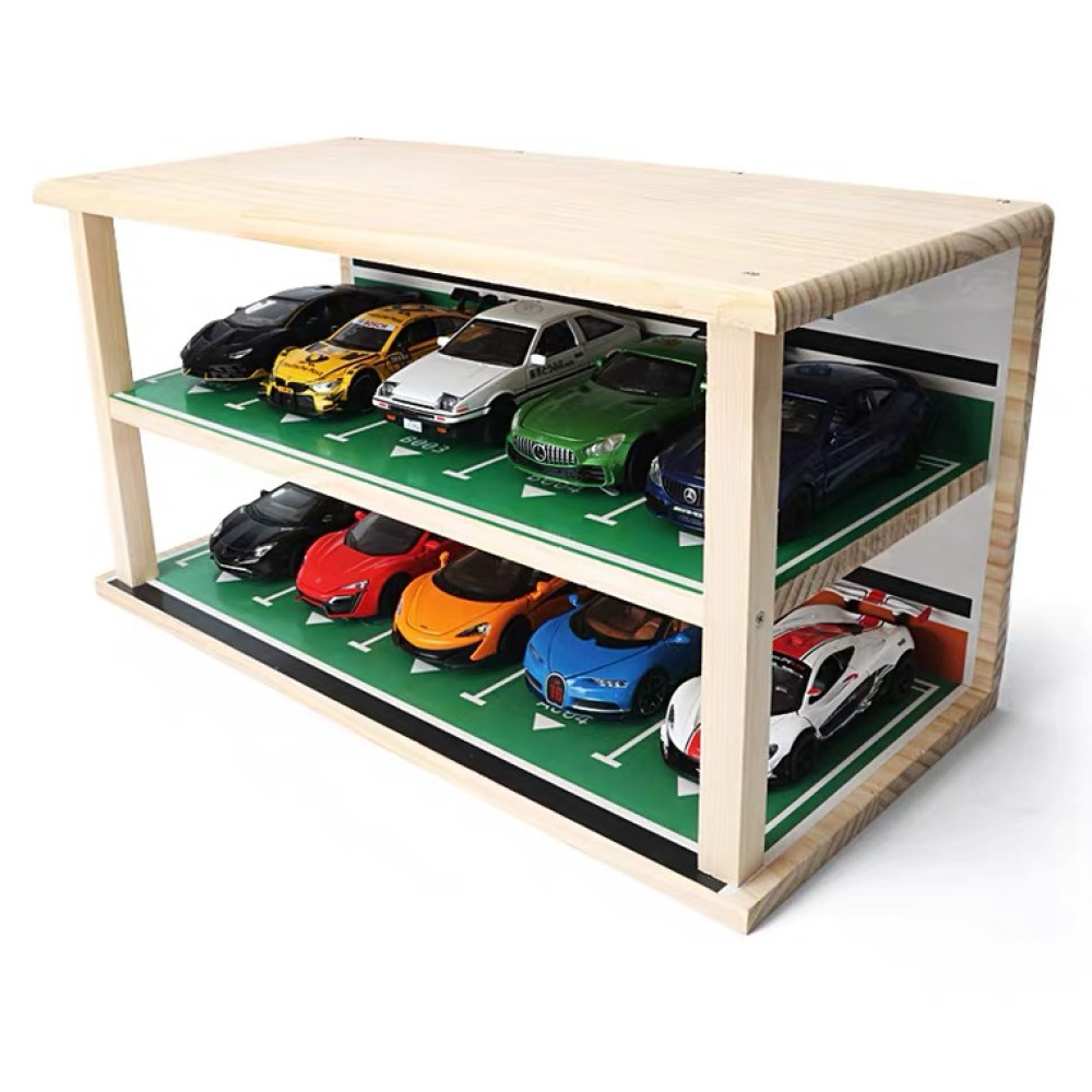 1/32 Ölçekli Simülasyon Garaj ve Otopark Modeli – Diecast Koleksiyonunuz İçin Estetik Sergileme Alanı