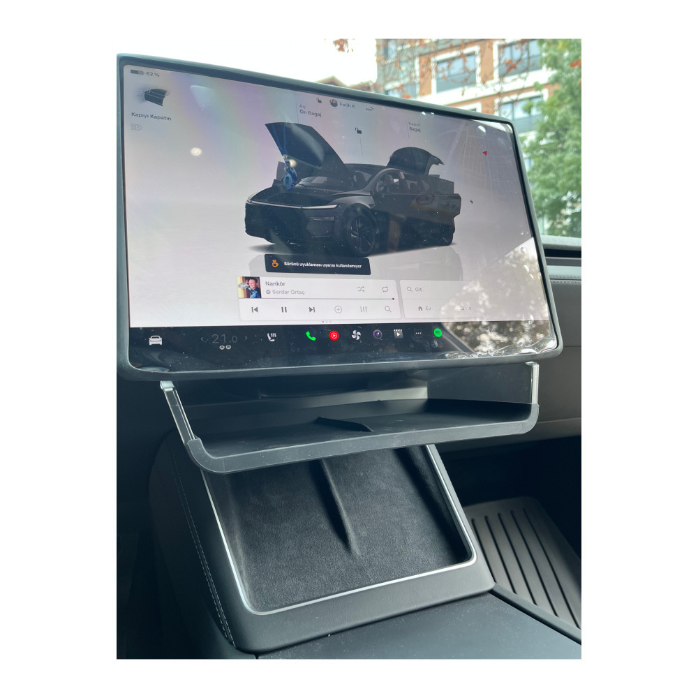 TESLA MODEL Y JUNİPER İÇİN UYUMLU EKRAN ALTI VE ARKASI ORGANİZATÖR SETİ SİYAH
