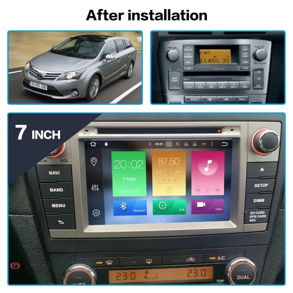 Toyota Avensis T25 (2003-2008) Android Multimedya ve Navigasyon Sistemi