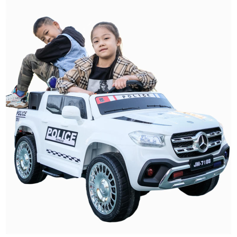 12V 4x4 Polis Devriye SUV - Işıklı, Sirenli, Telsizli ve Ebeveyn Uzaktan Kumandalı Akülü Araba