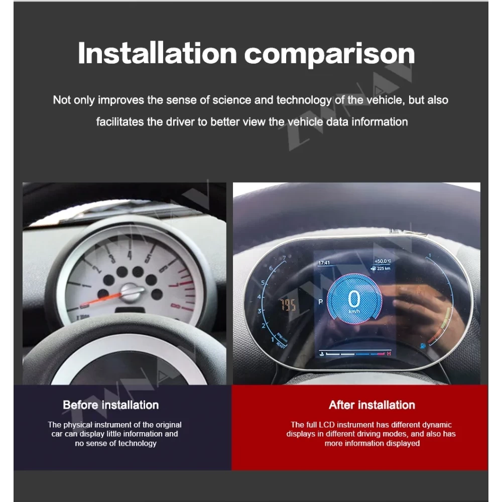Mini Cooper R56 / R60 (2007-2014) 12.3 İnç Dijital Hayalet Ekran Paneli