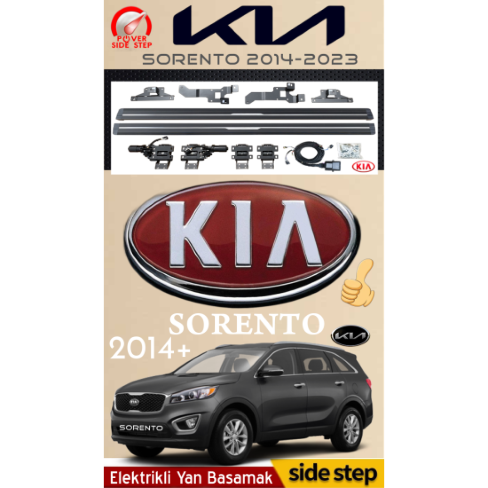 Kia Sorento 2014-2023 Otomatik Elektrikli Yan Basamak