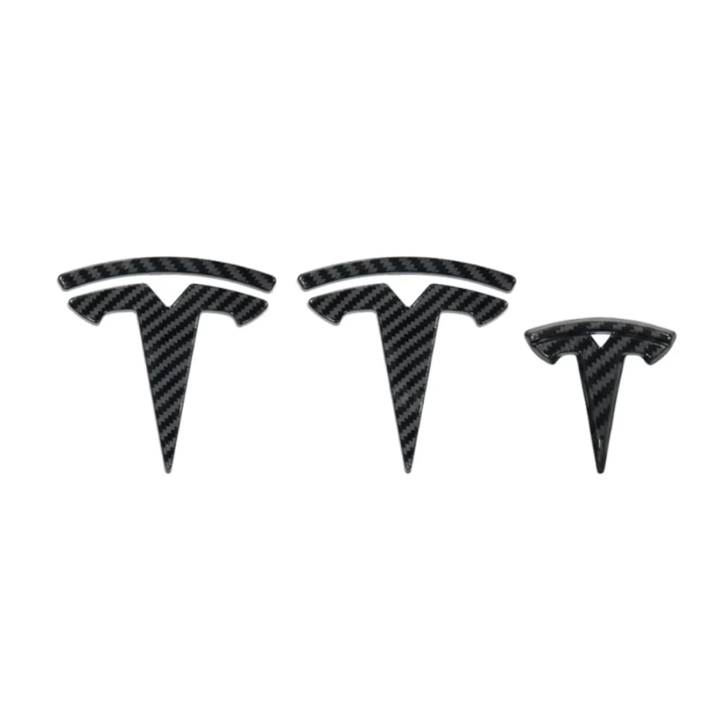 Tesla Model Y 2019-2024 T Logosu Seti (Ön + Arka + Direksiyon) – 3D