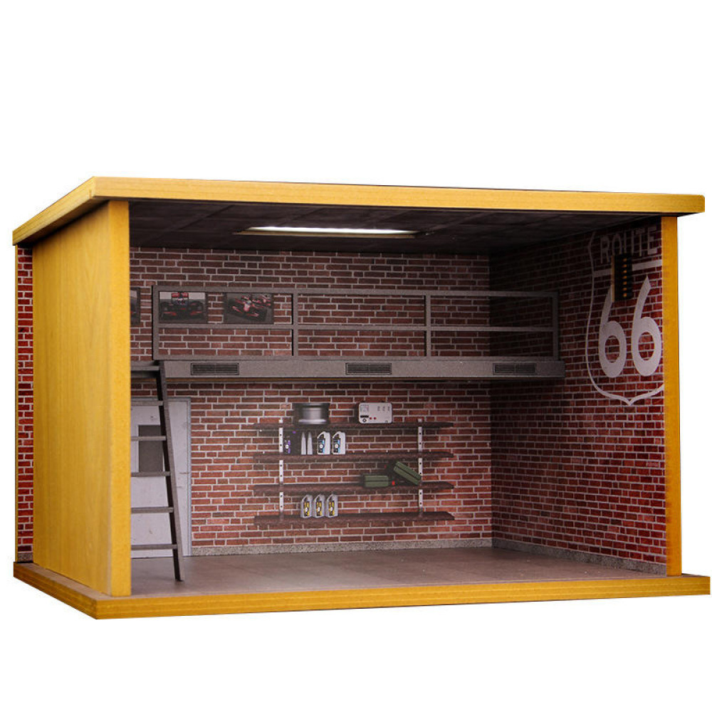 1/24 Ölçekli Çift Katlı LED Aydınlatmalı VIP Garaj – Diecast Koleksiyonunuz İçin Akrilik Korumalı Dev Showroom
