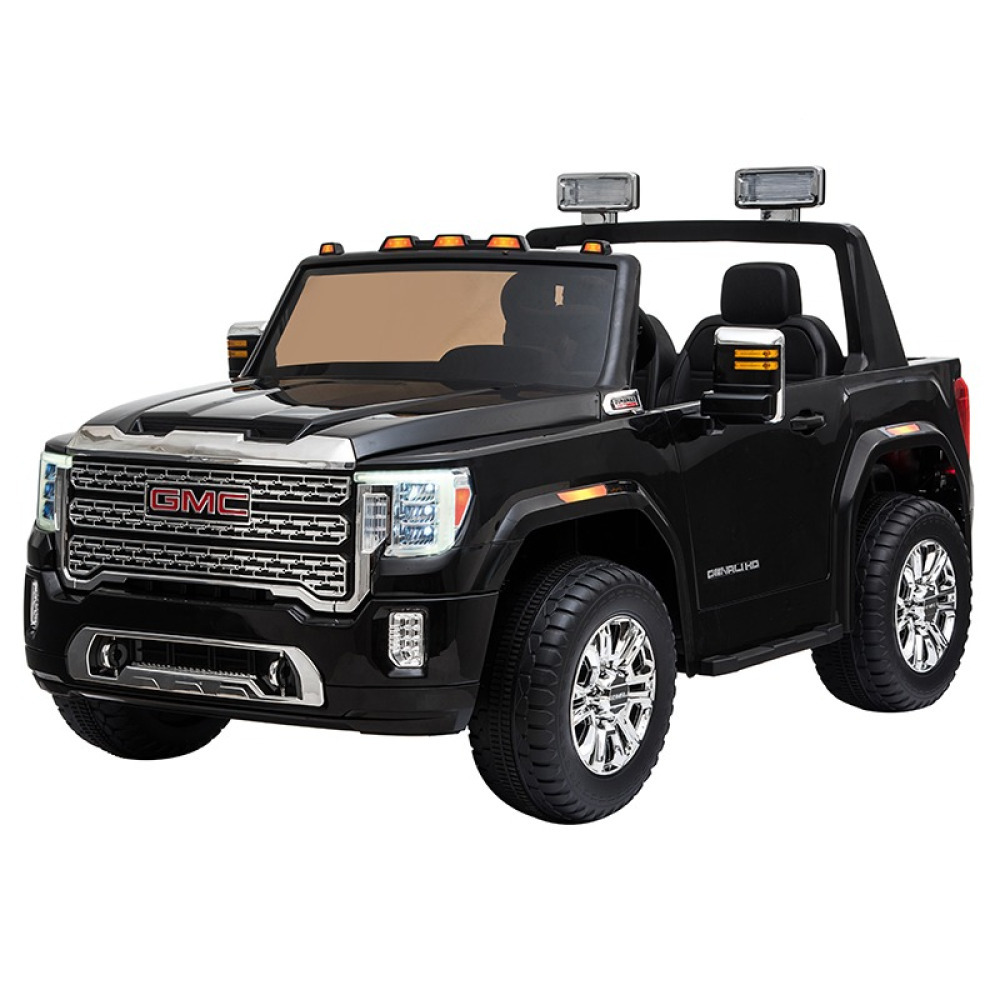 12V Licensed GMC Sierra Denali - Orijinal Lisanslı, Gerçek Çift Kişilik, Eva Yumuşak Tekerlekli, Deri Koltuklu, 4WD (4 Motor) ve Uzaktan Kumandalı Akülü Dev Pick-Up