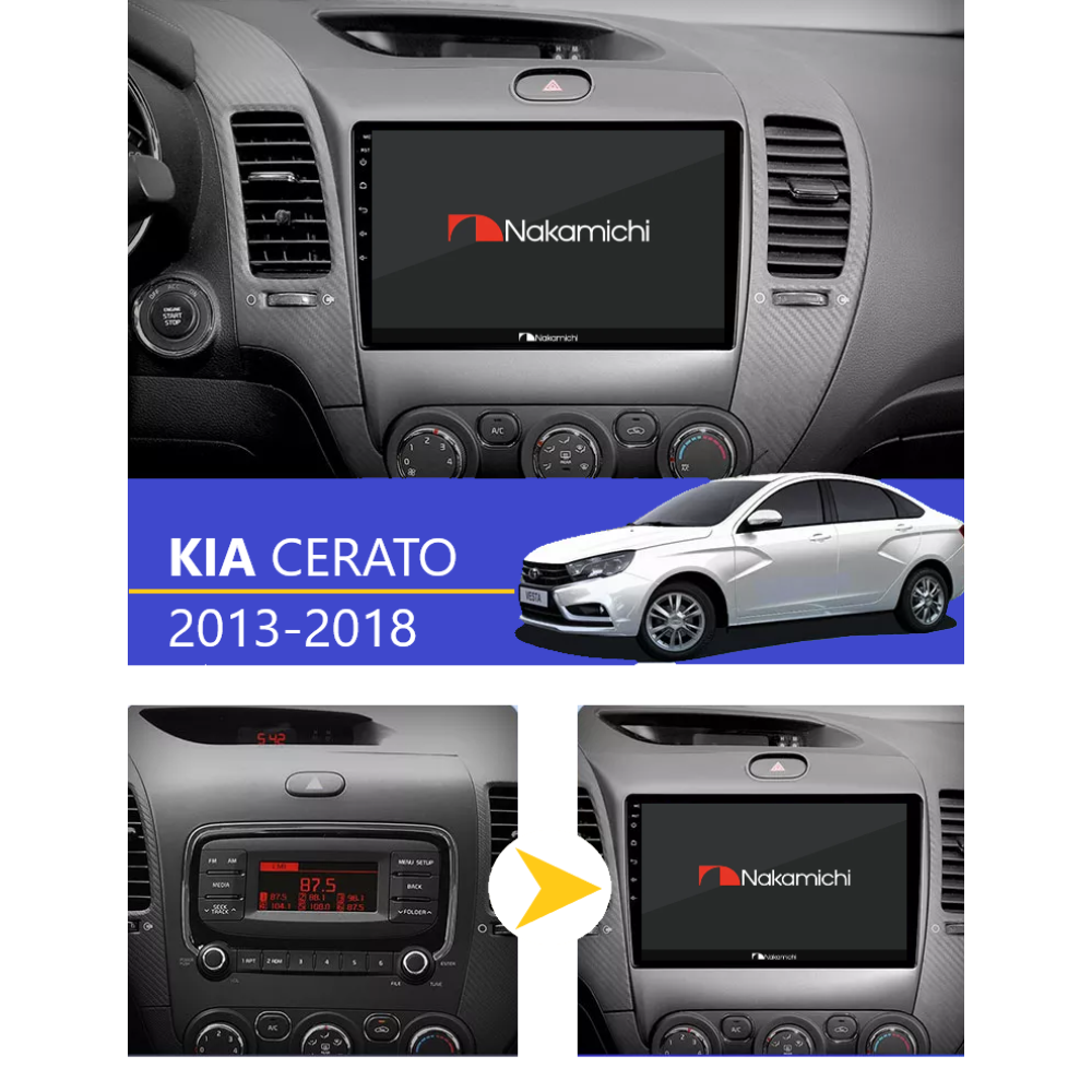 Kia Cerato (2013-2018) | Android Multimedya Navigasyon Sistemi (2GB RAM / 32GB ROM)