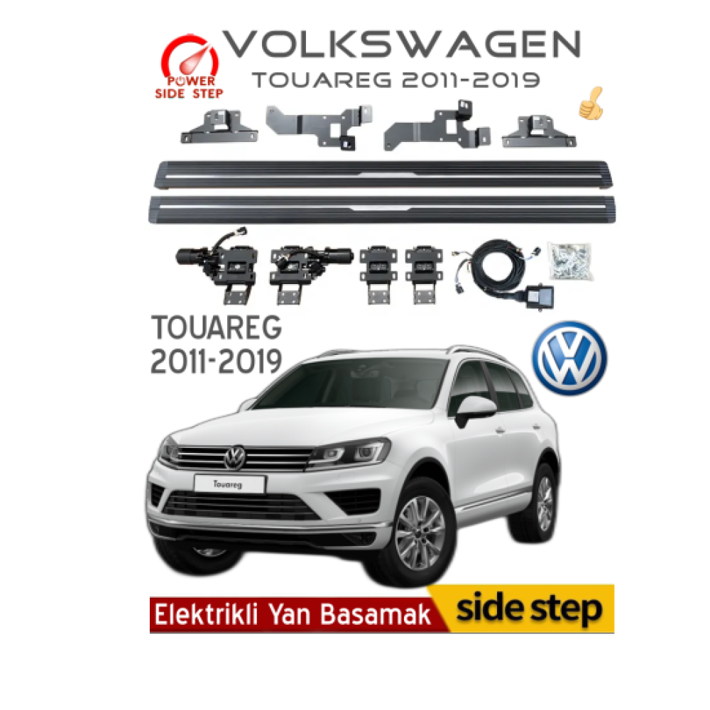 Volkswagen Touareg Otomatik Elektrikli Yan Basamak 2011 2012 2013 2014 2015 2016 2017 2018 2019