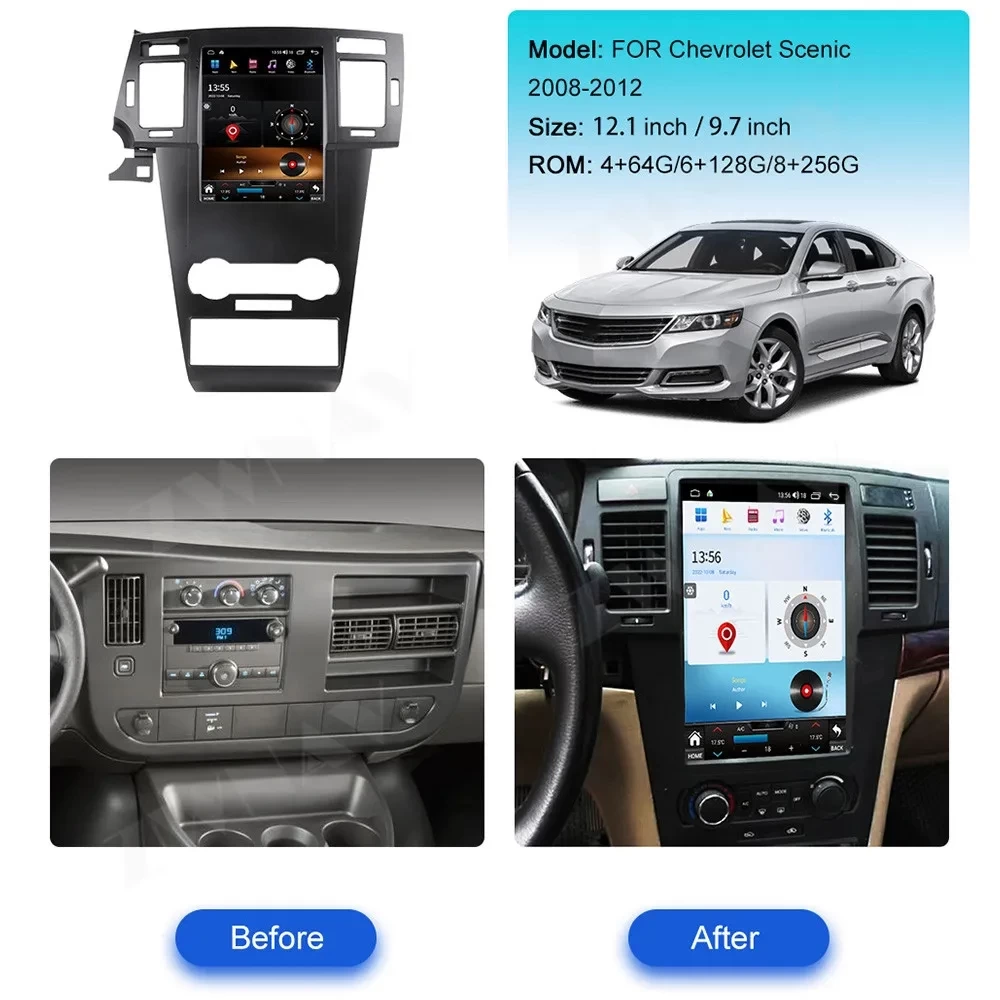 Chevrolet Epica (2006-2012) 10.4 İnç Tesla Tarzı Android Multimedya Sistemi