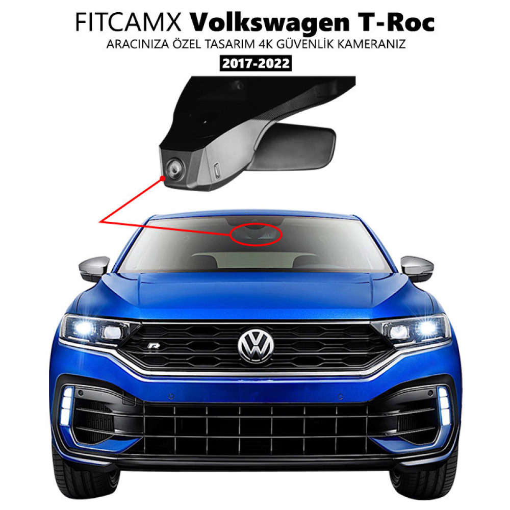 Volkswagen T-Roc Modele Özel 4K Araç Kamerası (2017-2022)